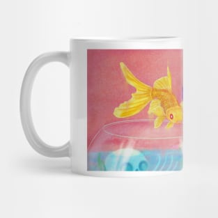 The Girl of golden Fish Mug